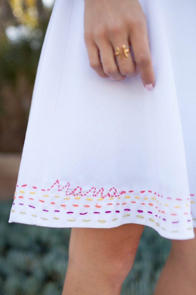 Merrick's Art Embroidered Hemline
