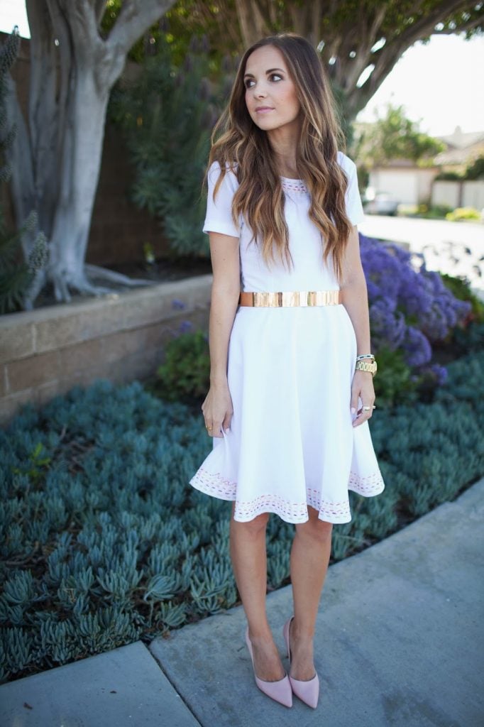 Merrick's Art Embroidered Fit and Flare Dress