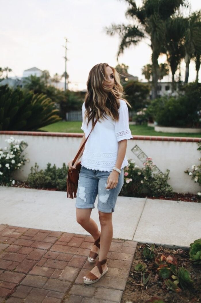 bermuda shorts outfit ideas