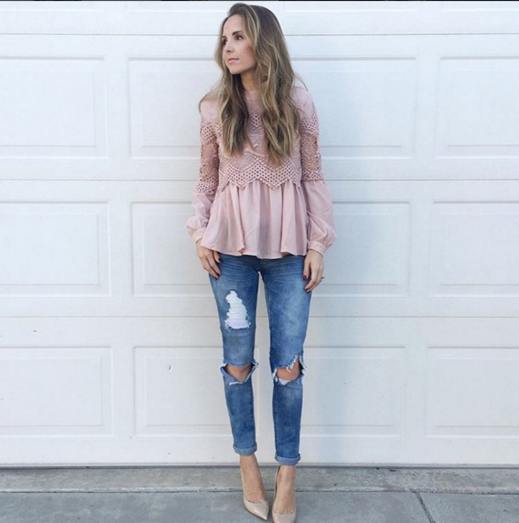 Merrick's Art Bridgette Bailey Blush Lace top