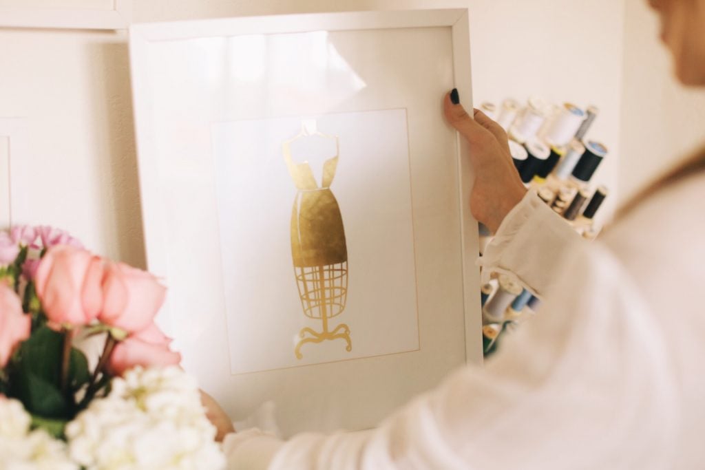 Merrick's Art Gold Foil Dress Form