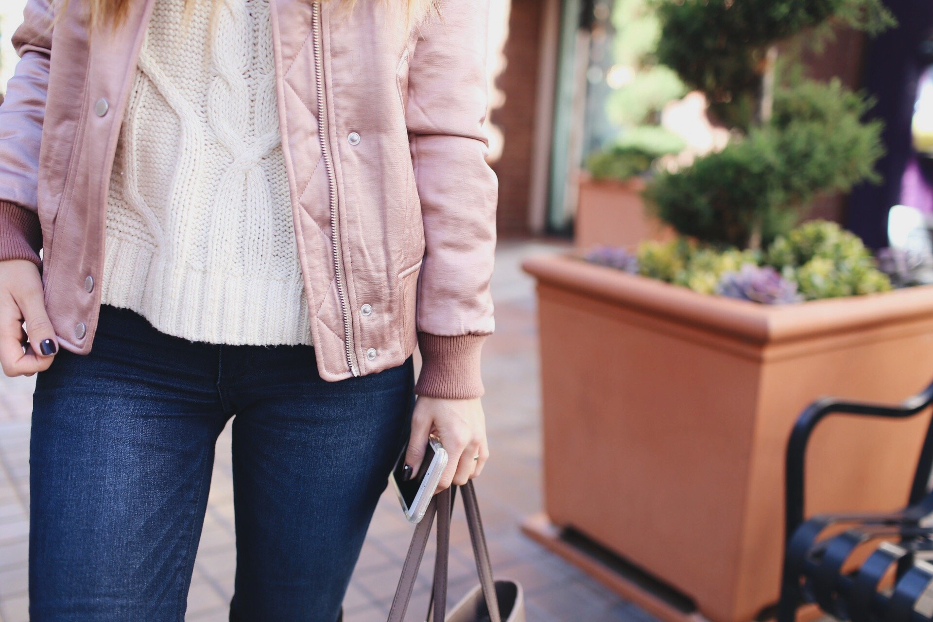 Merrick's Art Blush Bomber Jacket