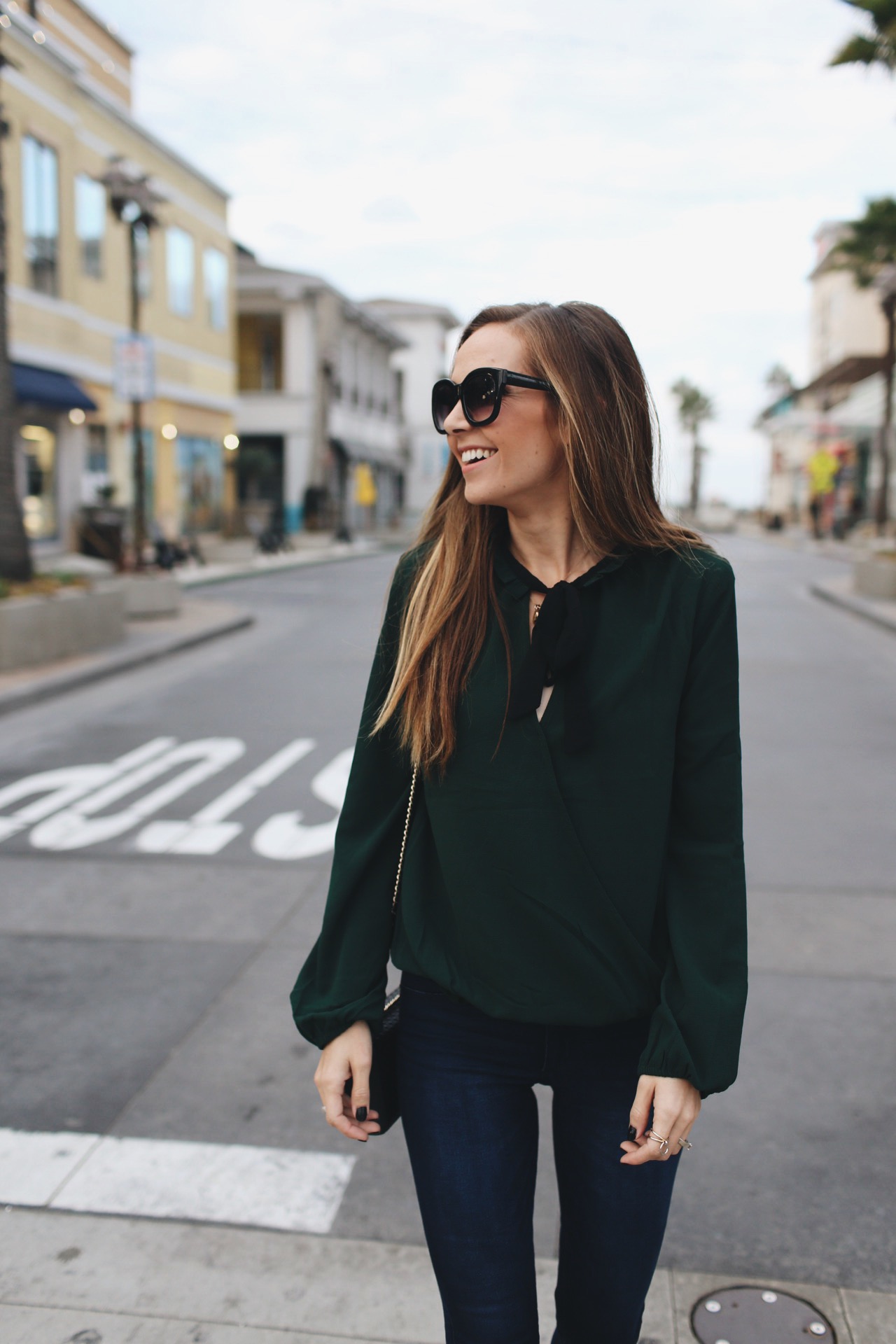 Merrick's Art | Hunter Green Top Skinny Jeans