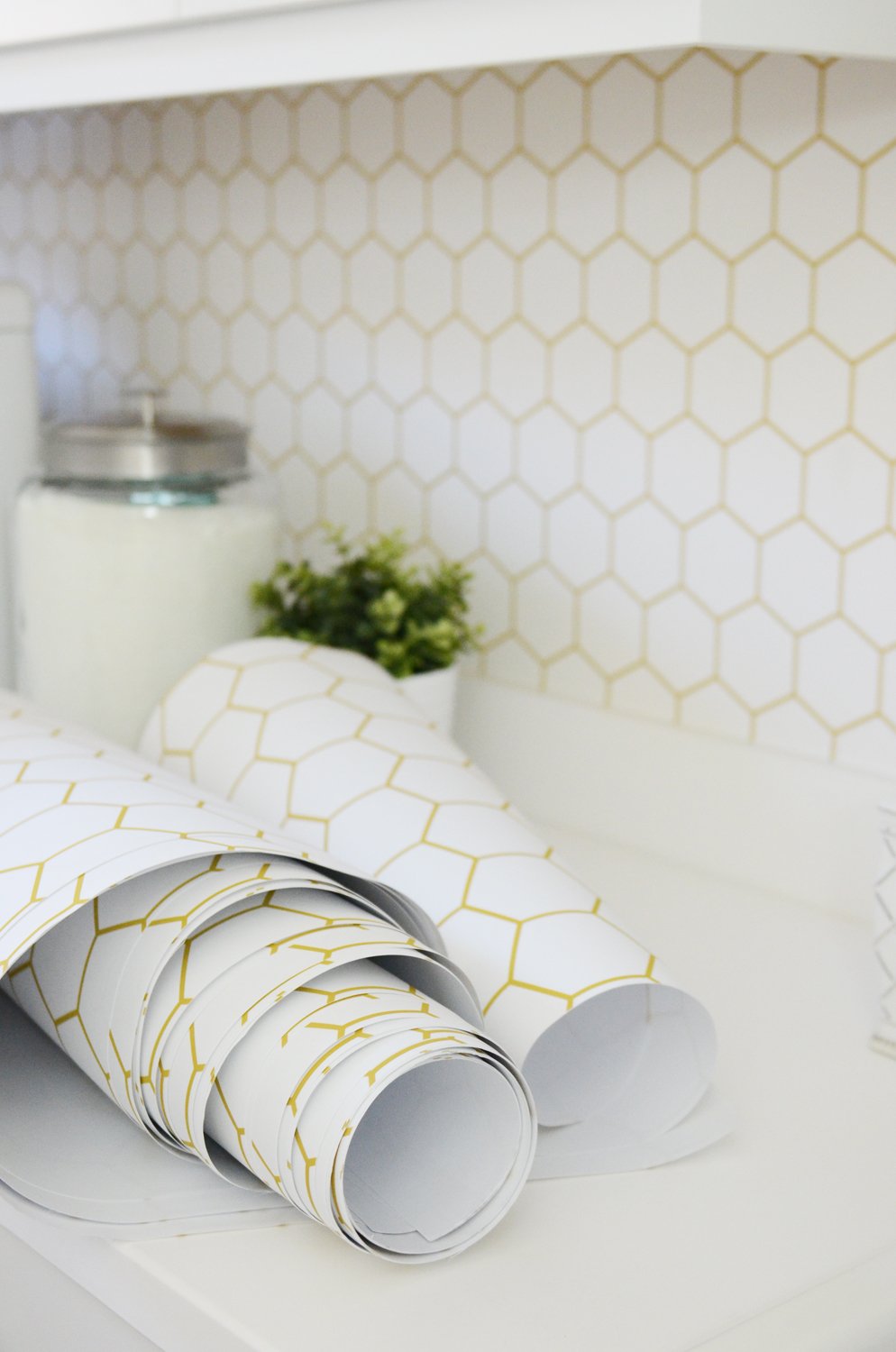 Merrick's Art Gold Hexagon Wallpaper Walls Need Love