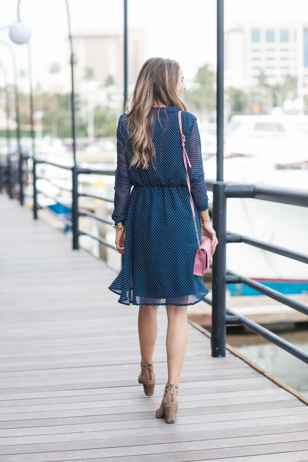Merrick's Art Chiffon Navy Dress