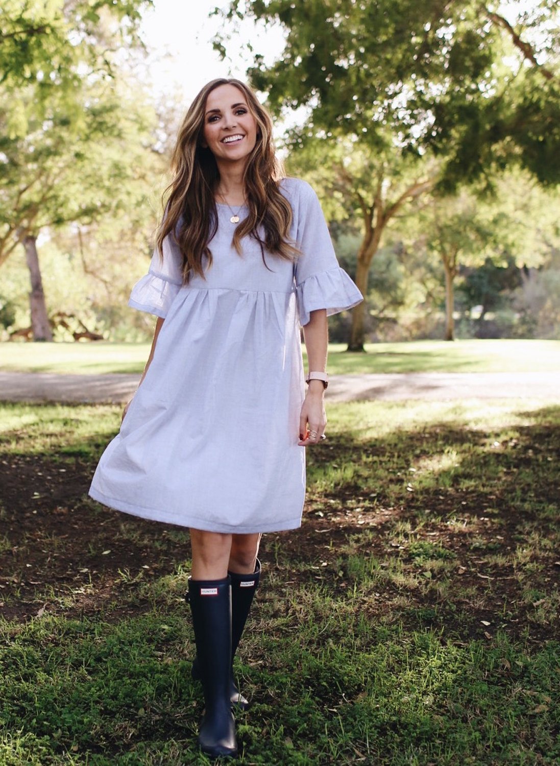 Merrick's Art Bell Sleeve Swing Dress