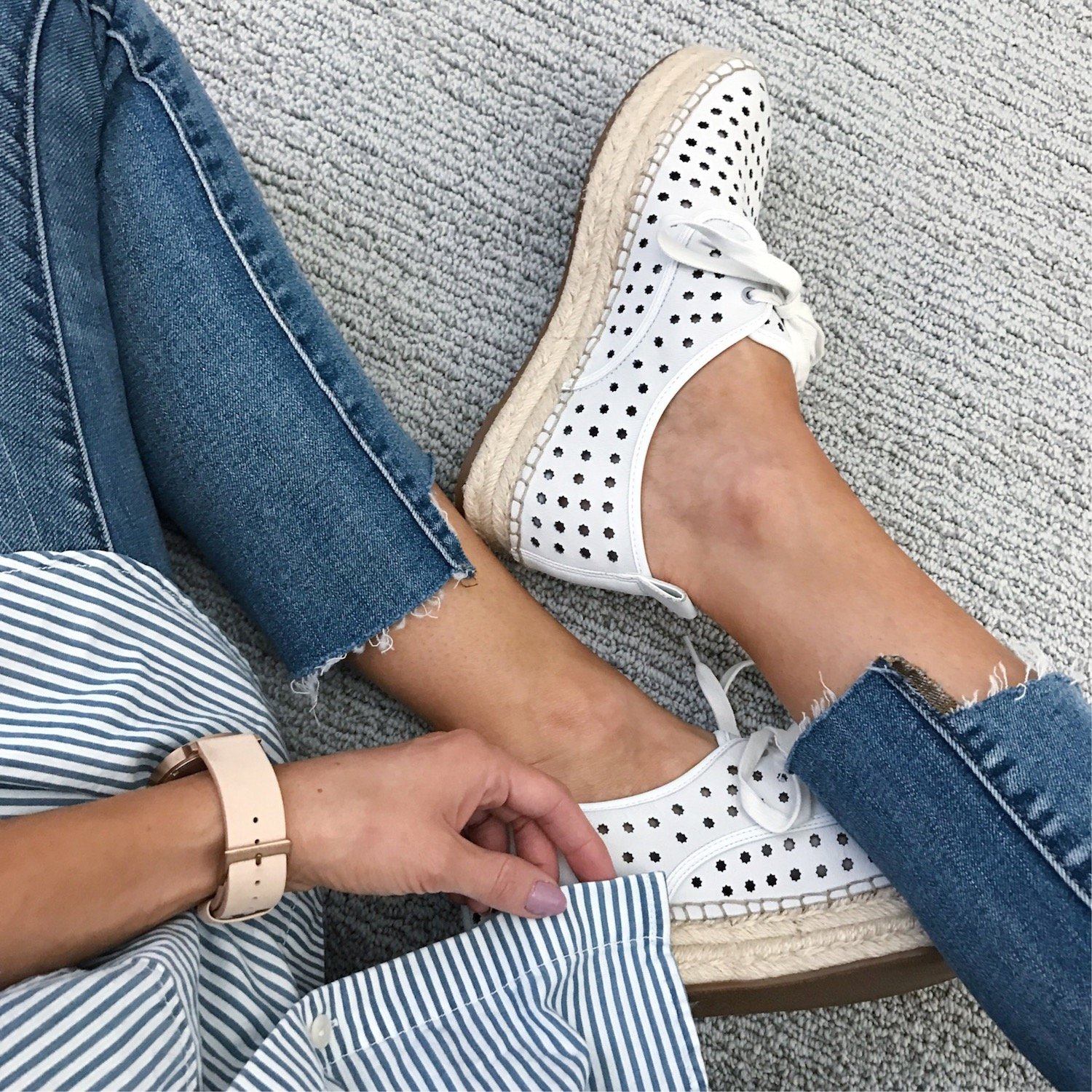 Merrick's Art Perforated Espadrille Sneakers