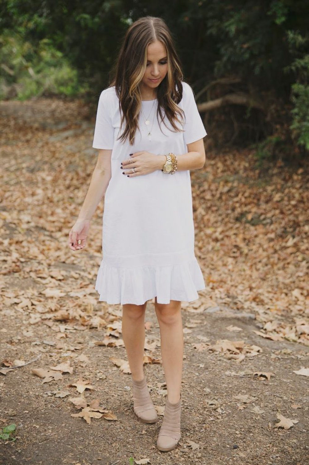 Merrick's Art Ruffle Hem Shift Dress
