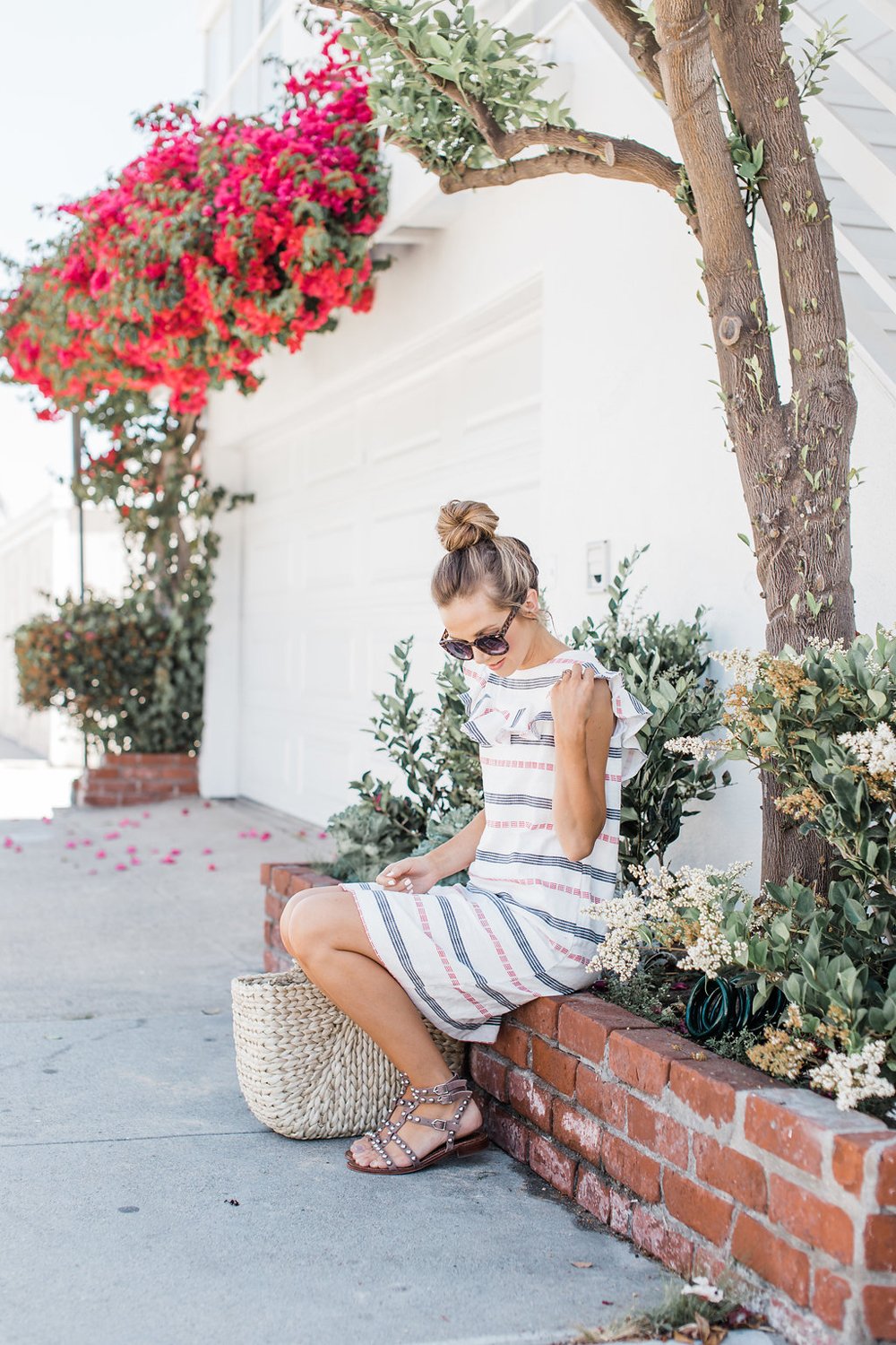 Merrick's Art Ruffle Neck Summer Dress