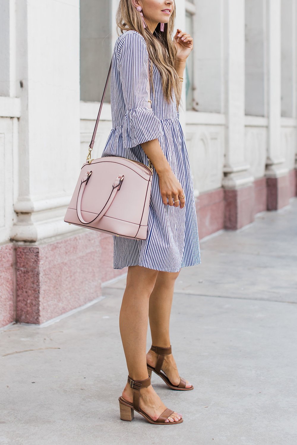 Merrick's Art Striped Bell Sleeve Dress