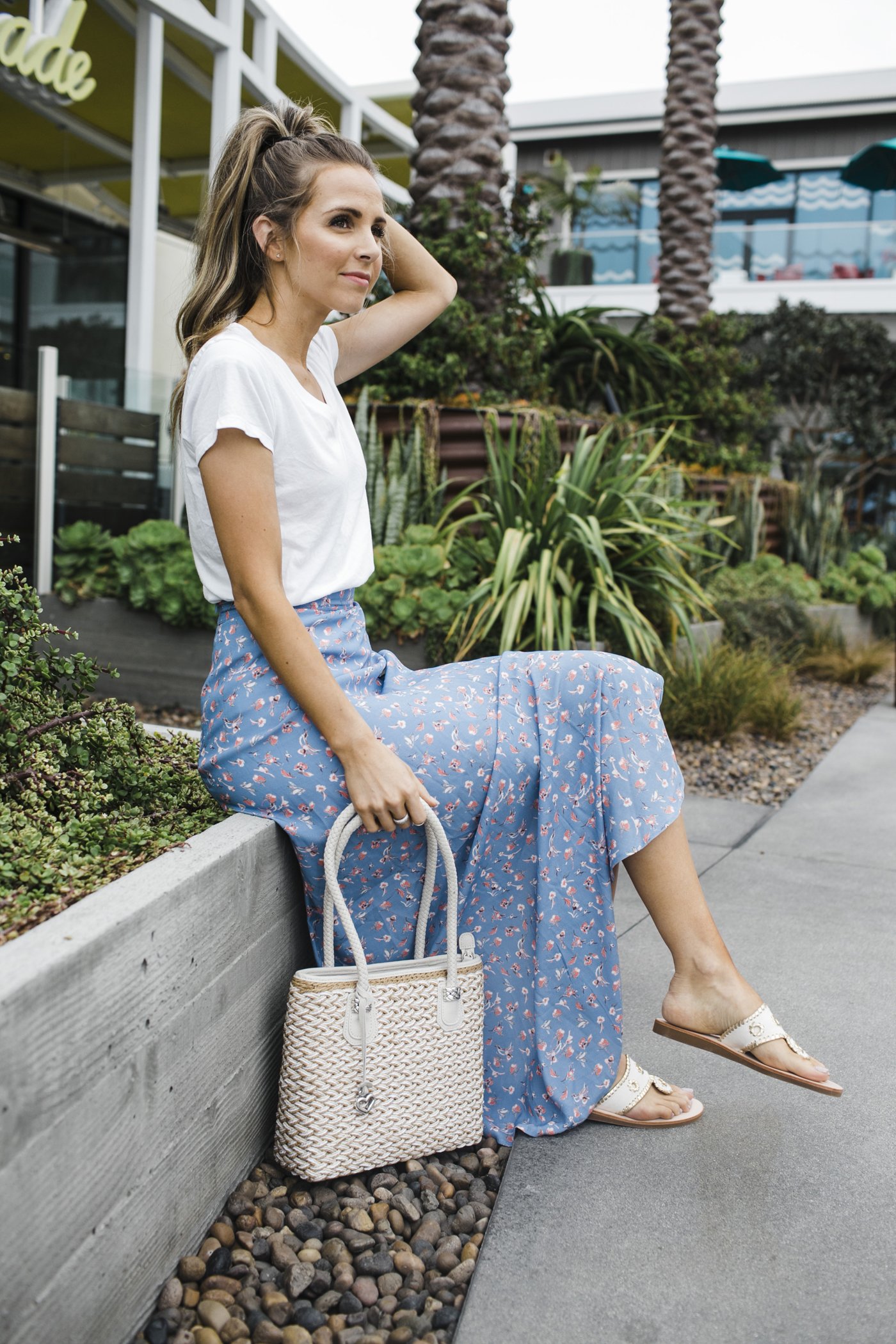 Merrick's Art White Tee and Maxi Skirt