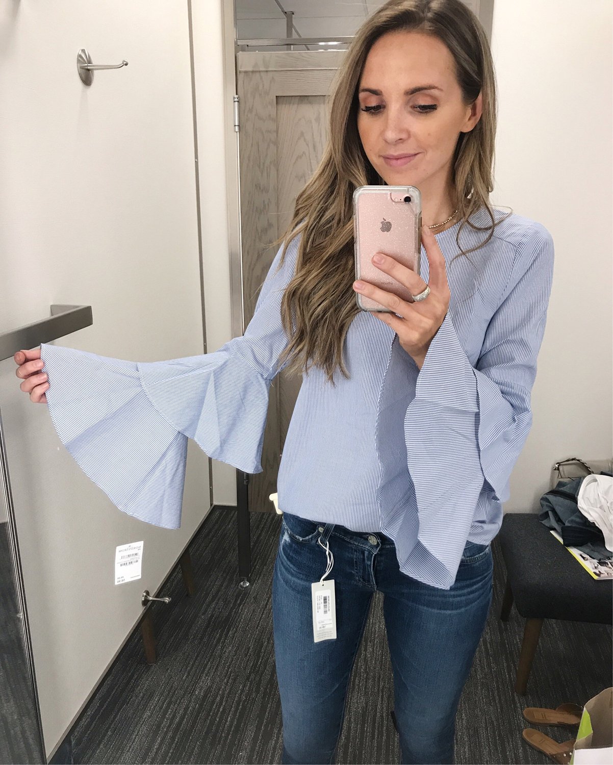 merricksart.com | blue bell sleeve top