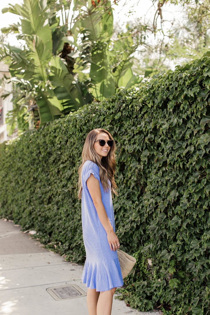 Merrick's Art Blue Ruffle Hem Dress