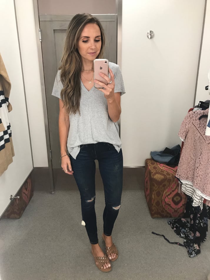 Merrick's Art Lush V-Neck Slit Hem Tee