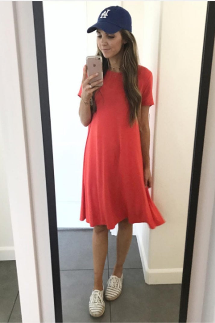 merricksart.com | red swing dress
