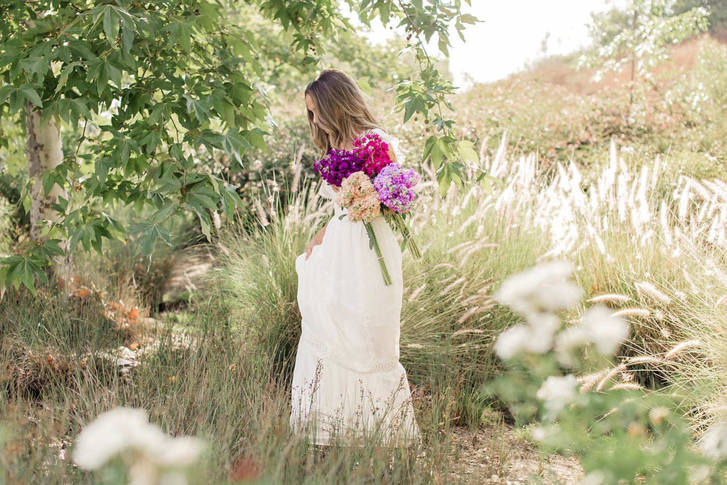 walking through the fields with flowers | merricksart.com
