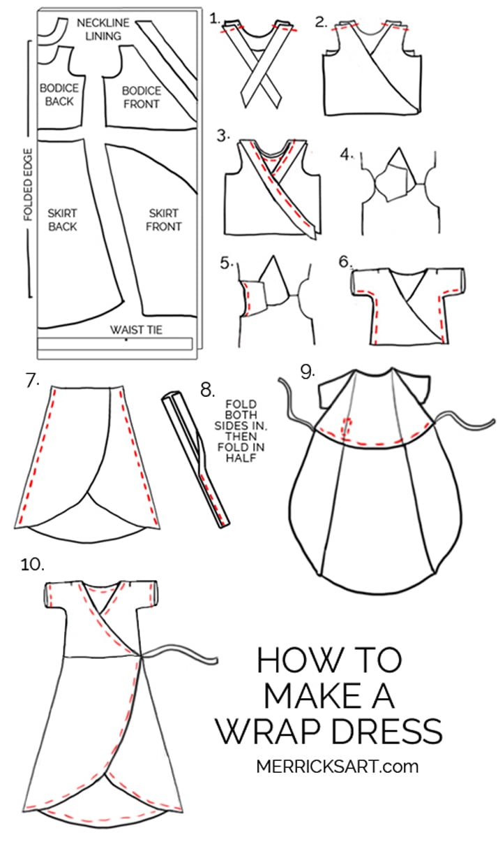How to make a wrap dress | merricksart.com