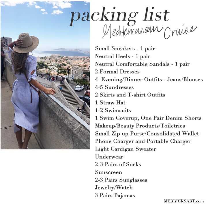 all of the essentials for packing for a European Cruise