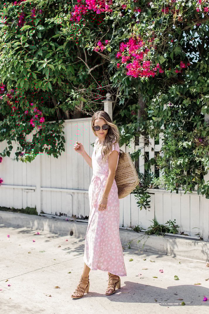 Merricksart.com pink wrap dress