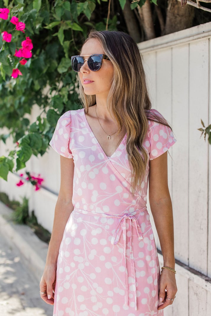merricksart.com baby pink wrap dress