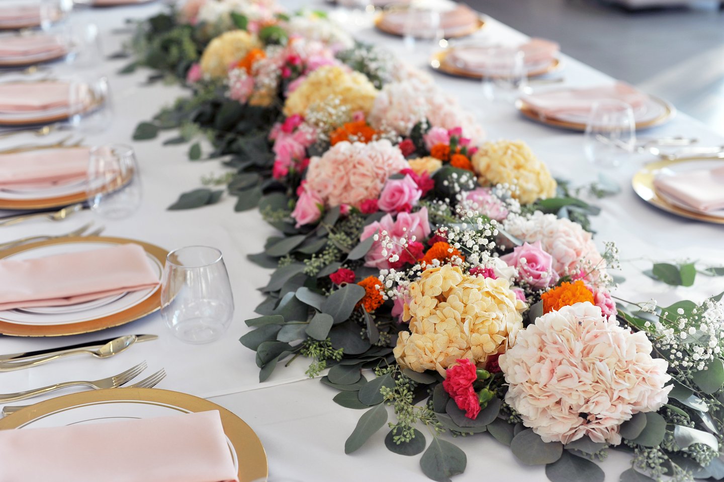 merricksart.com pink birthday party tablescape
