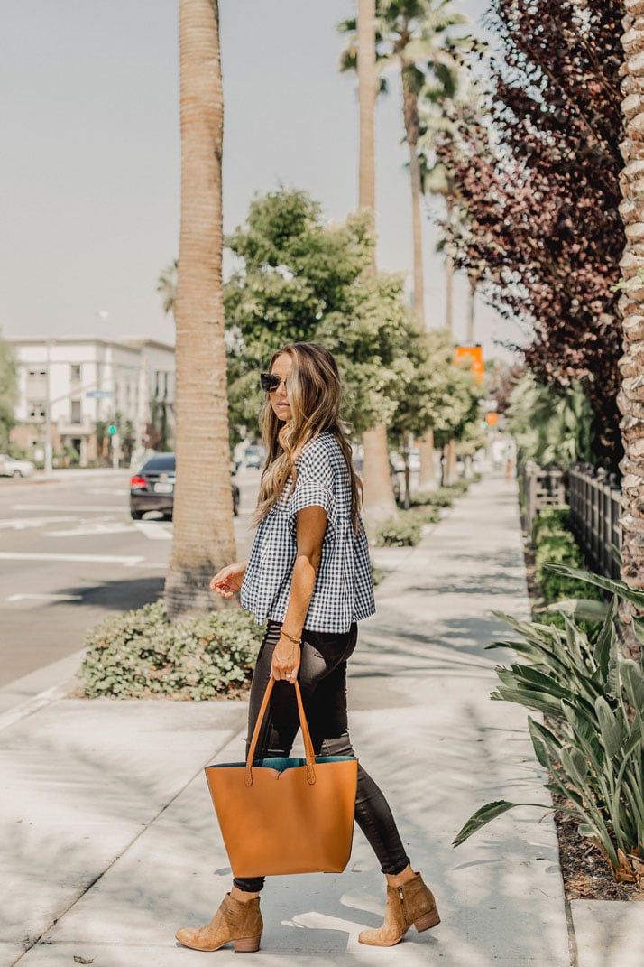 gingham is a year round print, and perfect for fall with black jeans