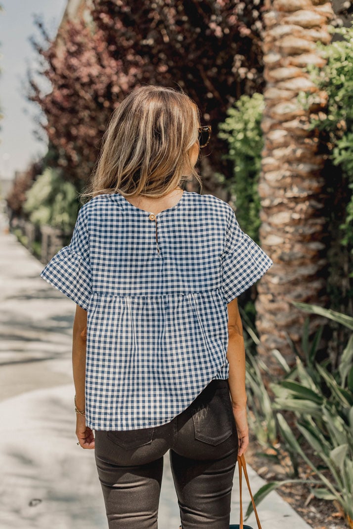 This boxy ruffle tee works for all seasons