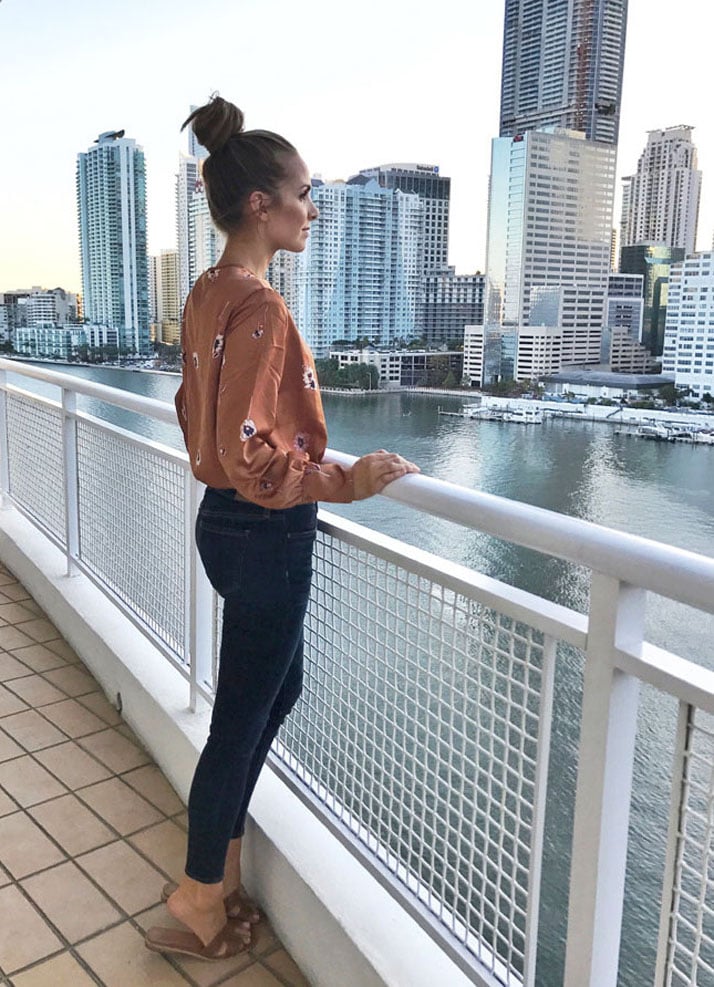 views of downtown from the balcony of the mandarin oriental hotel