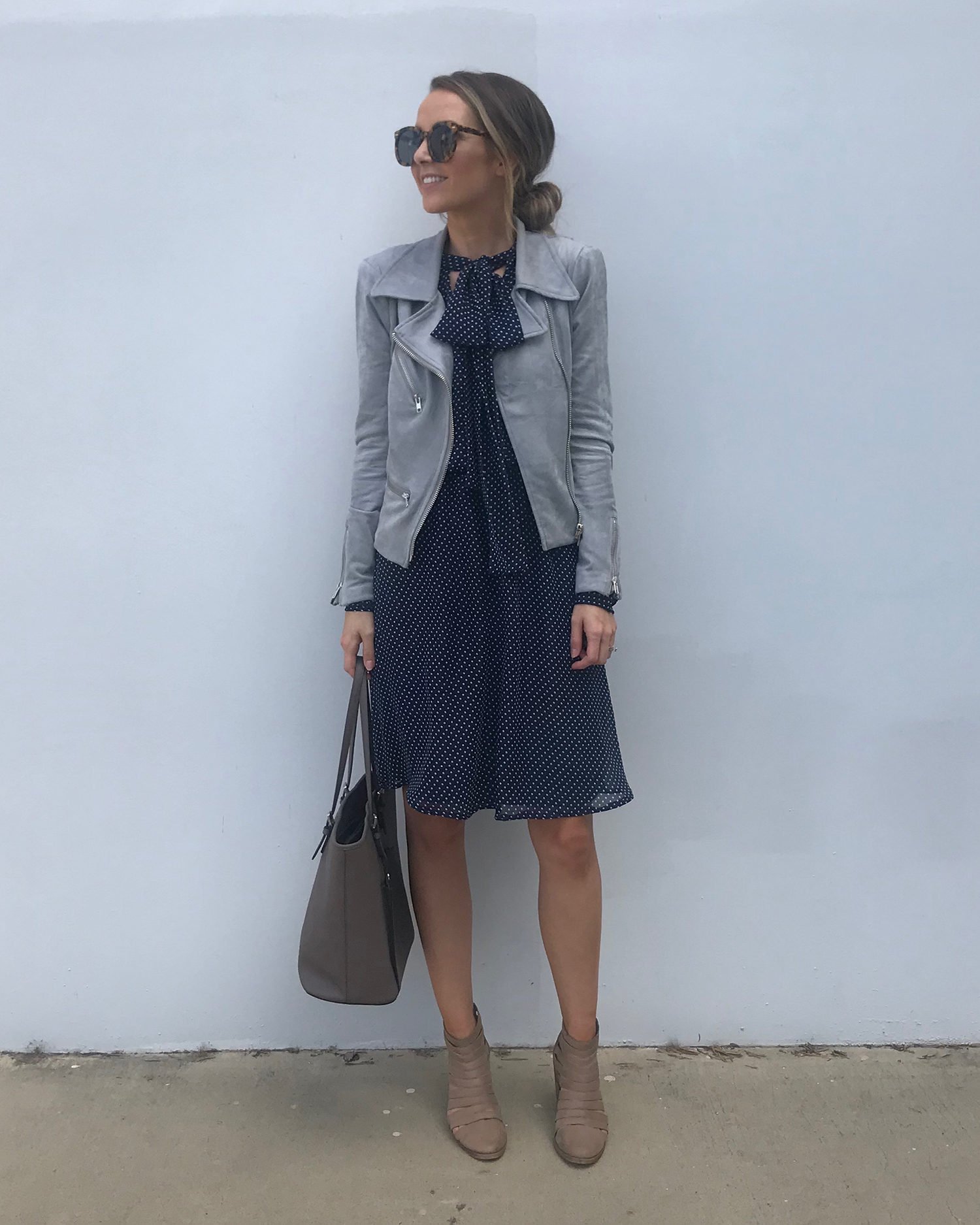 suede jacket and dress | merricksart.com