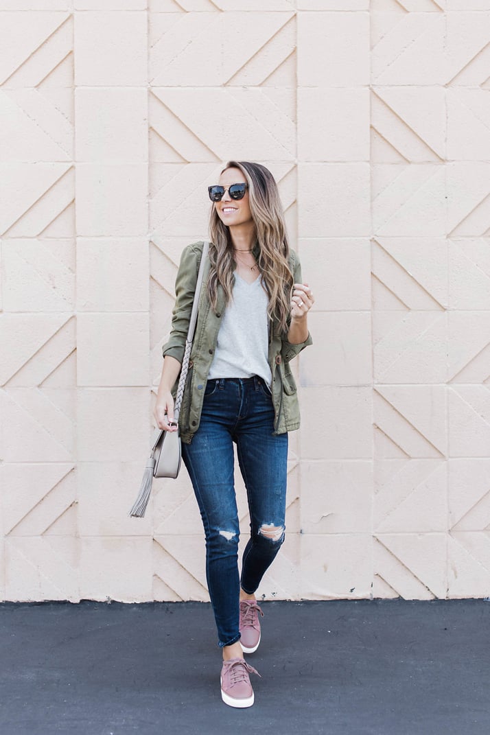 olive green and blush combo