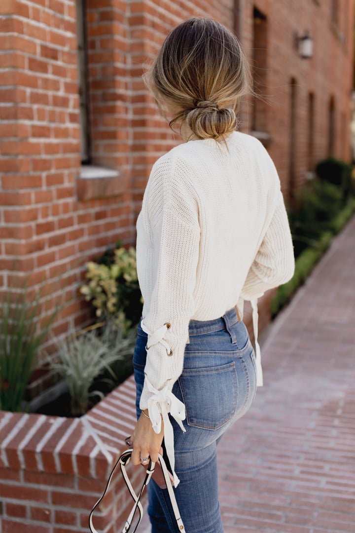 hair routine low messy bun