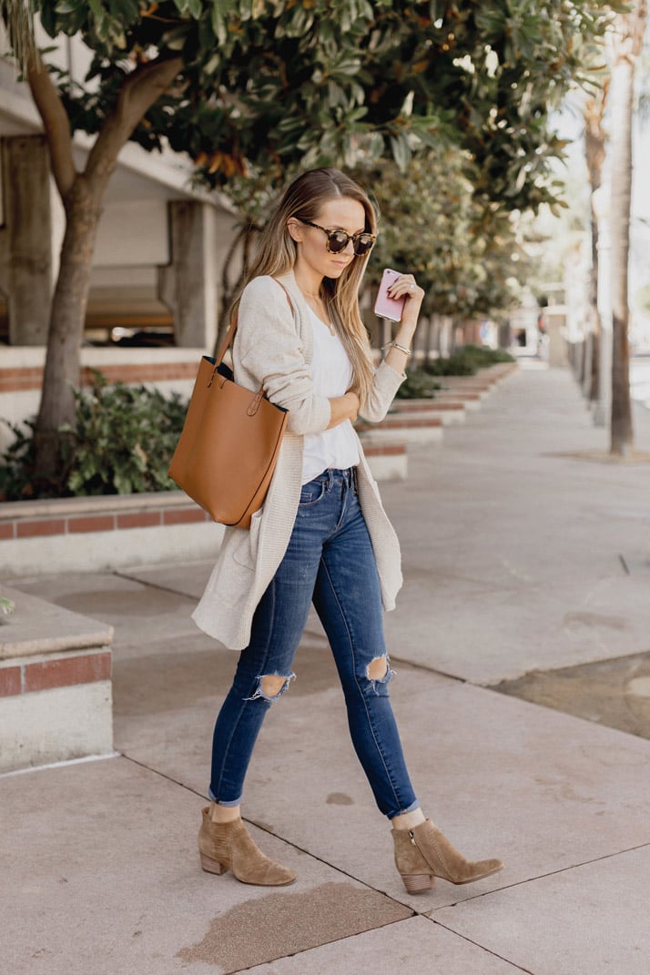 Ankle Boots and a cardigan
