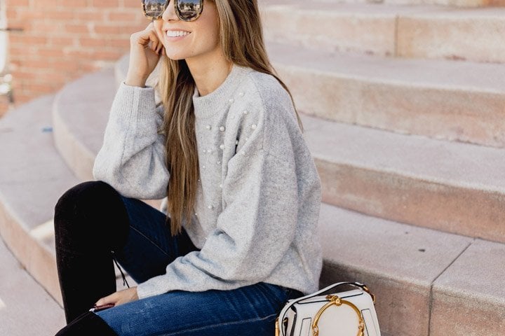 simple gray sweater