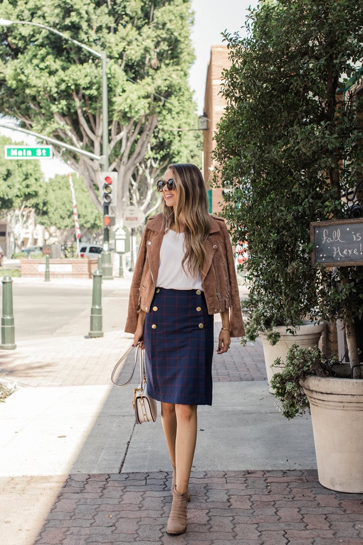 how to make an a-line skirt with front buttons