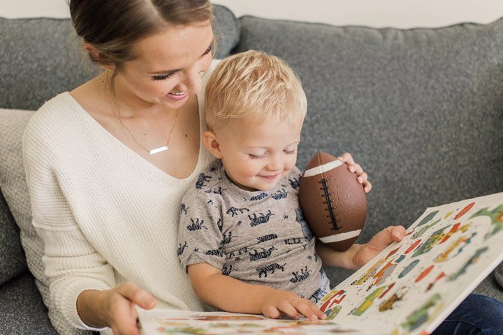 Reading with a toddler