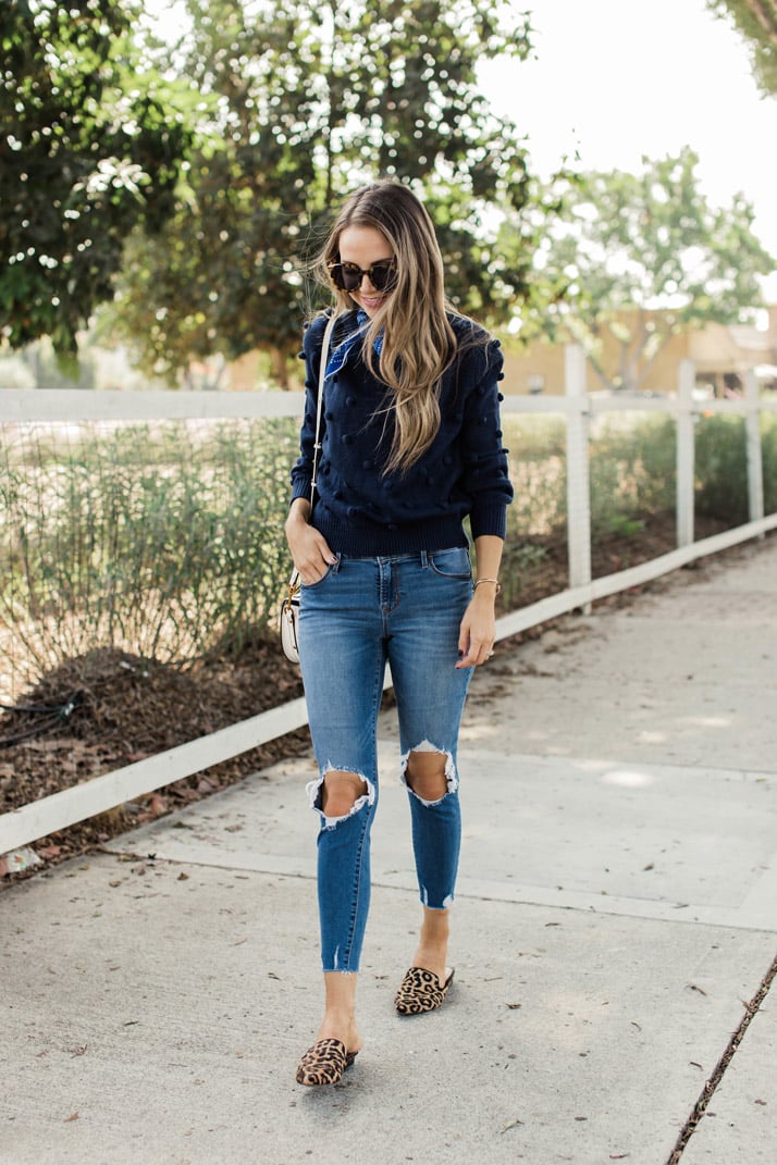 old navy busted knee jeans