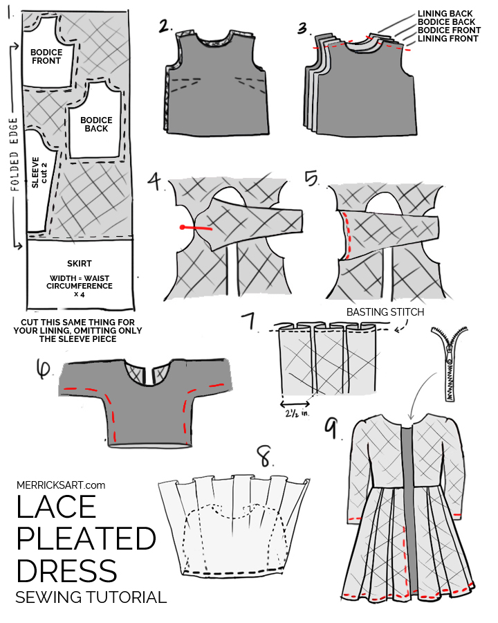 how to make a little black lace dress