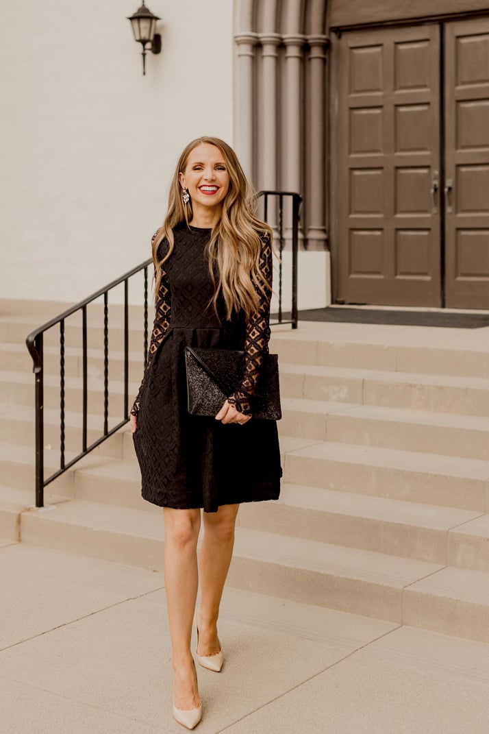 how to make a lace little black dress for the holidays