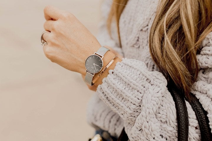 Rose Gold Cuff with a Petite DW Watch