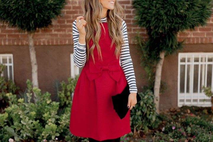 A red dress is a bold holiday statement perfect for your holiday party!