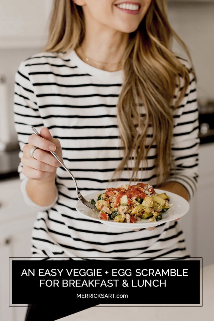 vegetable and egg scramble