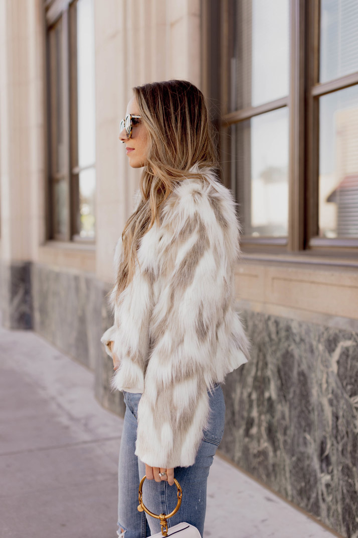 an easy sewing tutorial to make a faux fur coat