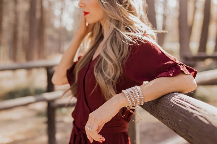 a sparkly bangle is the perfect accessory for your holiday outfit