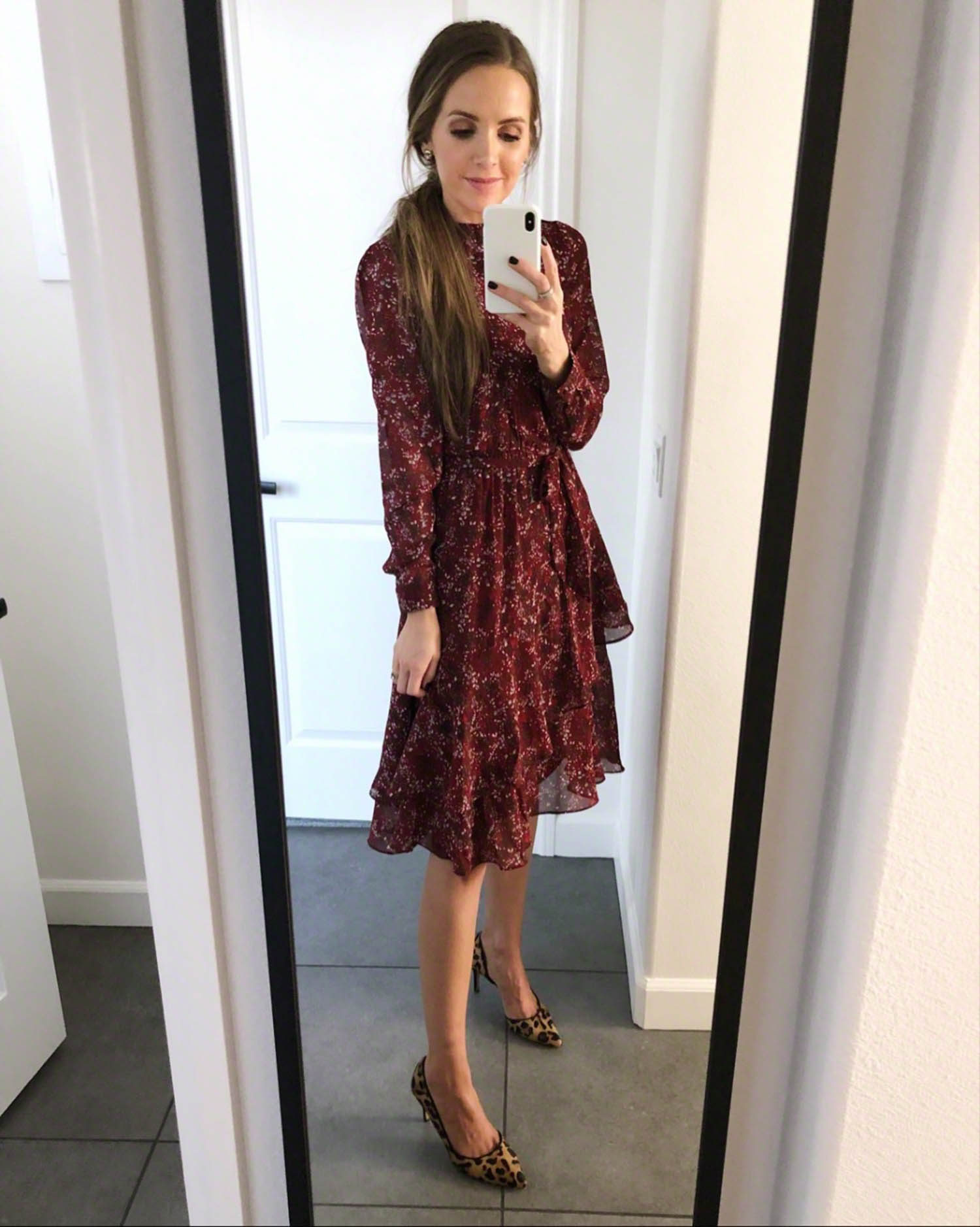 floral dress and leopard heels | merricksart.com