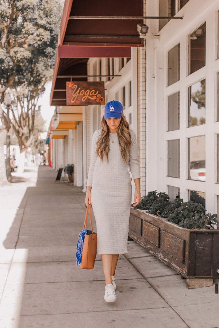 an easy DIY sweater dress