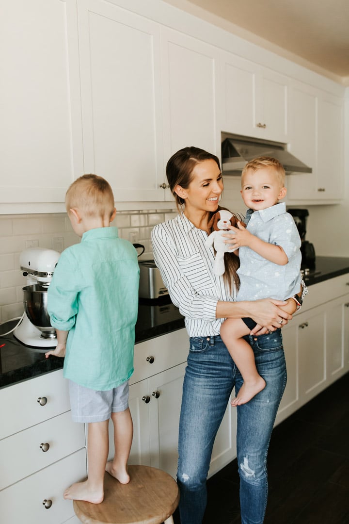 in the kitchen with my boys