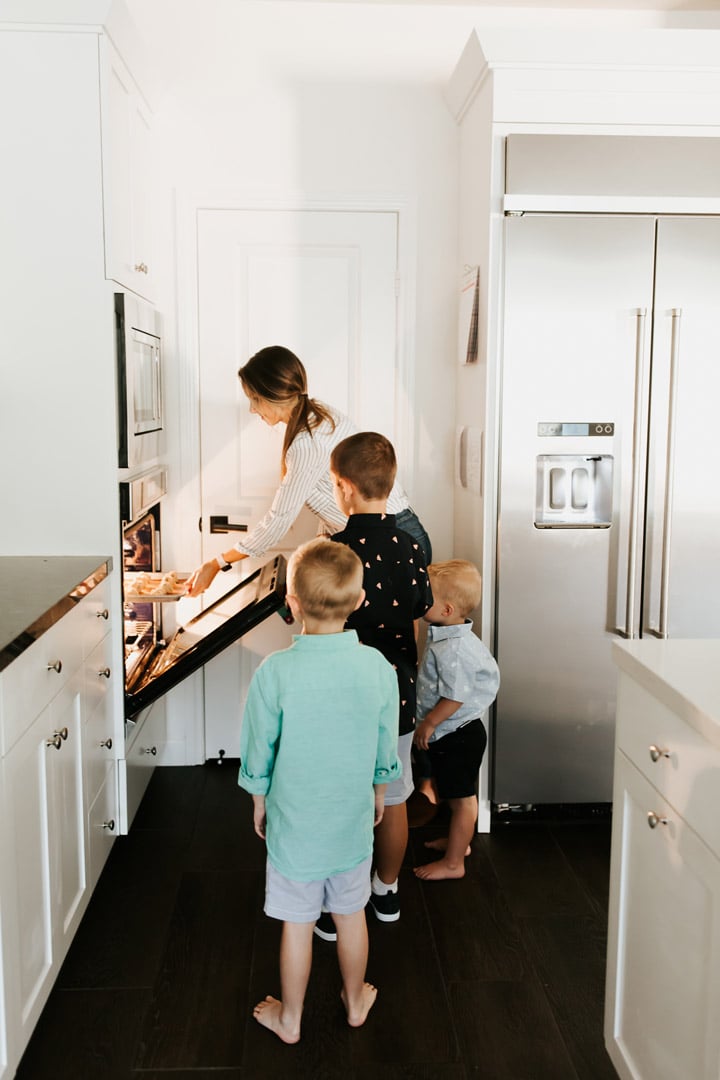 in the kitchen with my boys