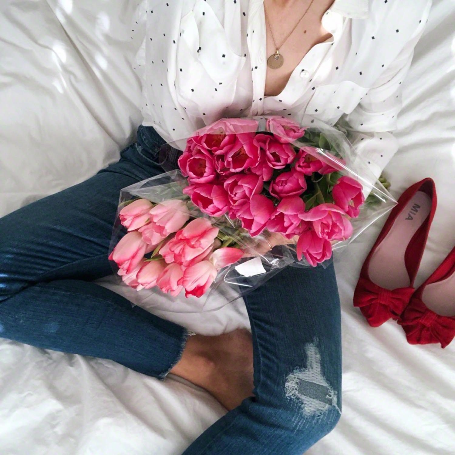 white blouse and denim | merricksart.com