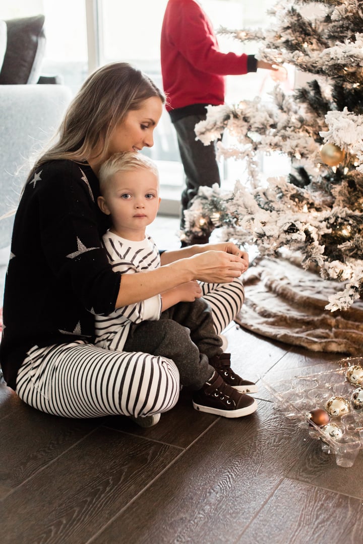 Christmas decorations with mama
