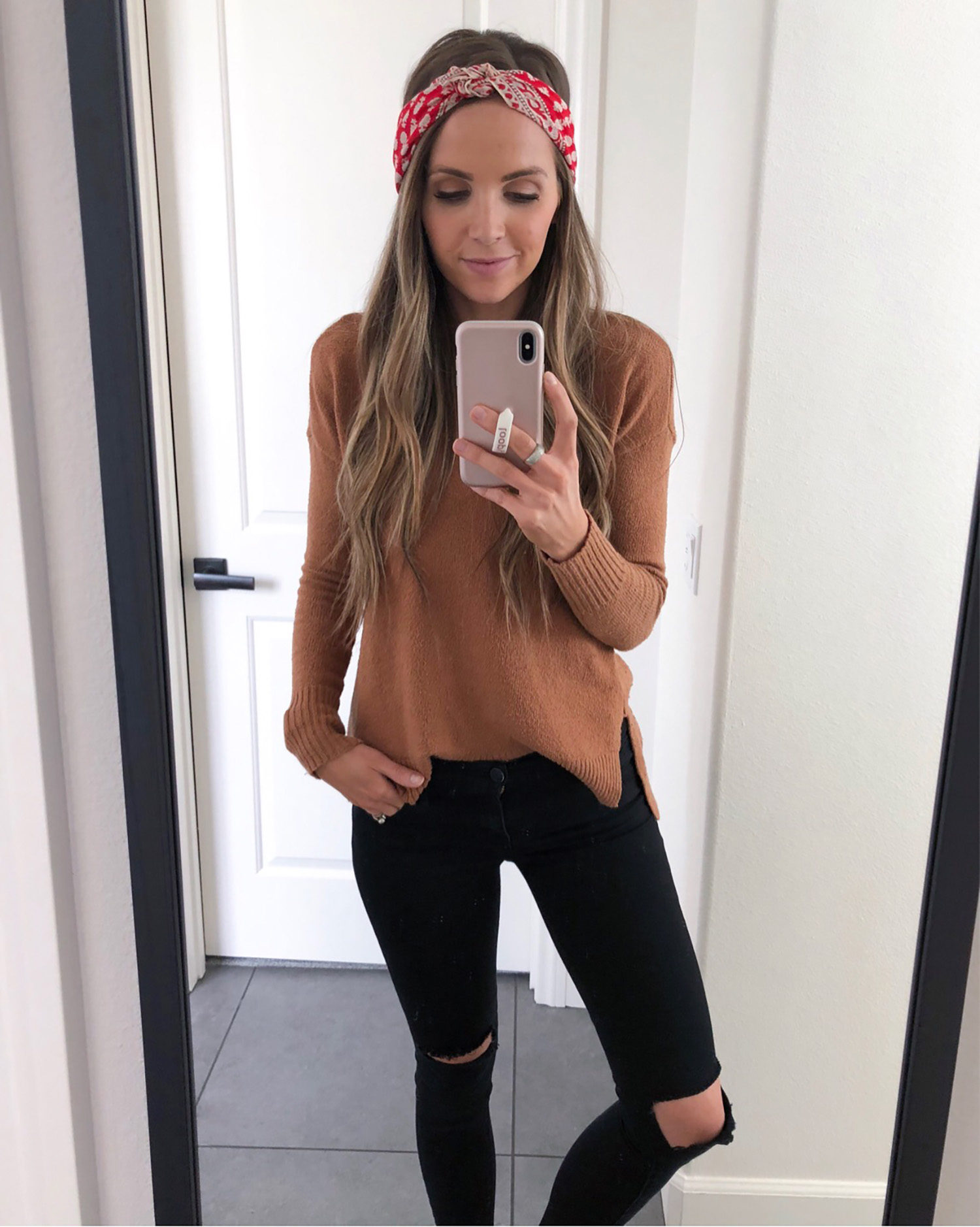 hair bandana with sweater